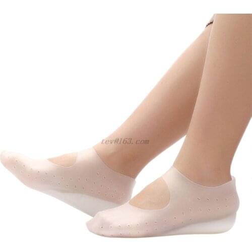 New Silicone Gel Foot Cover Insole Men Women Sole Height Increase Pad Invisible Heighten Socks Arch Support Heel Pads