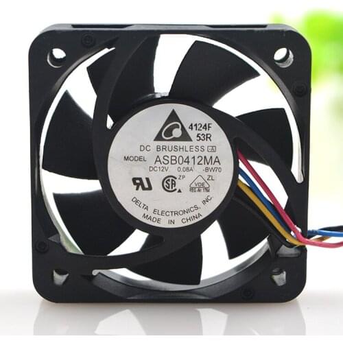 New original 4CM 4010 12V 0.08A ASB0412MA 4-wire silent switch ball cooling fan