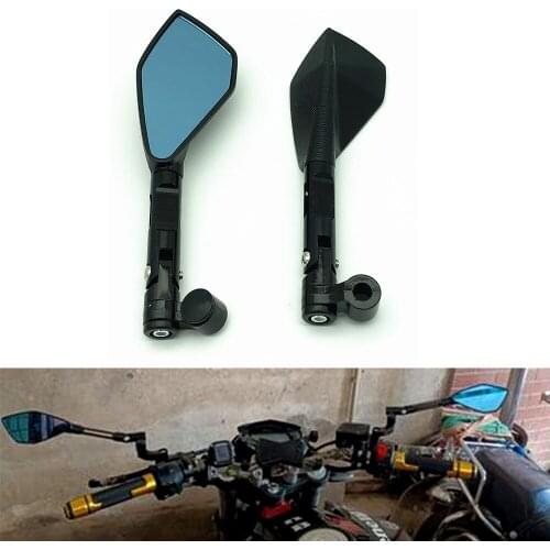 A Pair of Aluminum Alloy Inverted Rear Mirror CNC Side Rearview Motorcycle Modification Parts with Mounting Screws