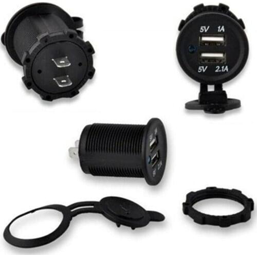 Socket USB Cigarette Lighter Socket Twin 1.7*1.5*1.5inch 12V/24V 4.3*3.7*3.7cm