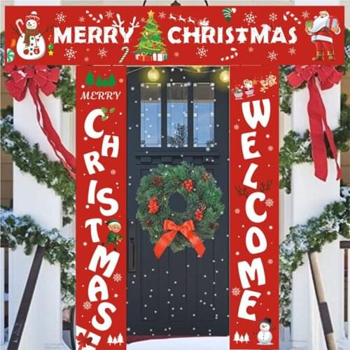 Christmas Banner Nutcracker Soldier Merry Christmas Decor For Home 2021 Christmas Door Decor Xmas Navidad Noel Gifts New Year