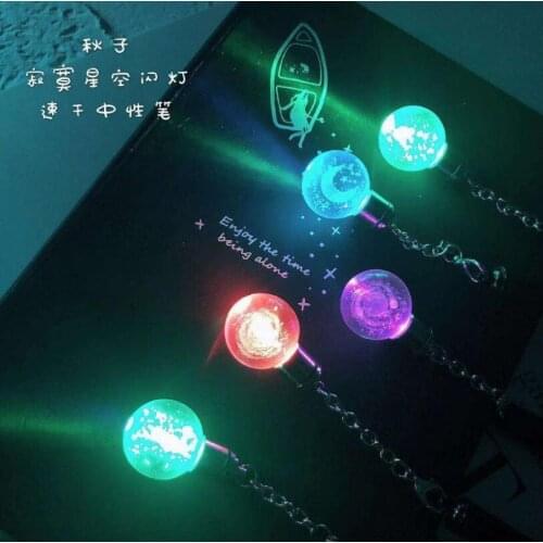 30pcs Writing Pen Black Gel Ink Pen Cartoon Starry Sky Donut Pen For Writing Cute Stationery Kawaii Office School Supplies 0.5mm