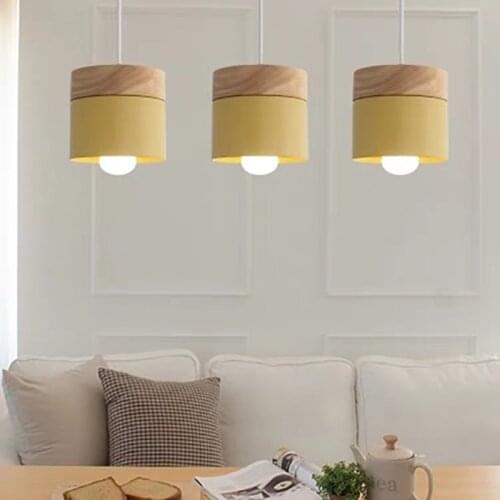 Nordic minimalist wooden bedside chandelier Creative personality restaurant bar dessert shop macarons pandent light