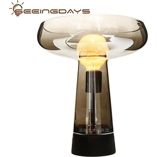 Modern Glass Table Lamps for Living Room Glass Lamp Creative Personality Bedside Lamp Bedroom Study Model Room Designer