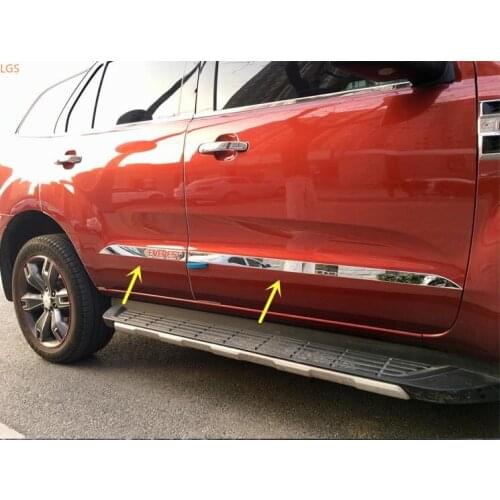 High-quality stainless steel body decoration strip anti-rub protection decoration car styling For Ford EVEREST 2016-2019