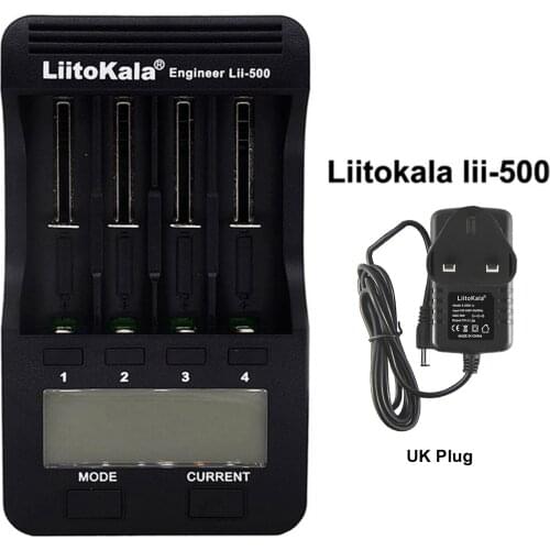 LiitoKala lii-500 LCD 3.7V Li-ion 18650 26650 16340 14500 10440 22650 17670 17500 Battery Charger with screen