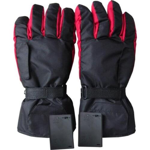 Carbon Fiber 1 Pair Waterproof Heated Gloves Battery Powered For Motorcycle Hunting Skiing Winter Warmer Gloves Drop Shipping