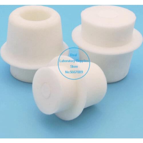 10pcs Laboratory Silicone Bung With Hole Stoppers Airlock Bubbler Triangular flask plug stopper