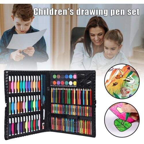 150pcs Kids Stationery Gift Drawing Painting Tool Set School Educational Supplies Deluxe Art Set Pencil For Children Boy Girl