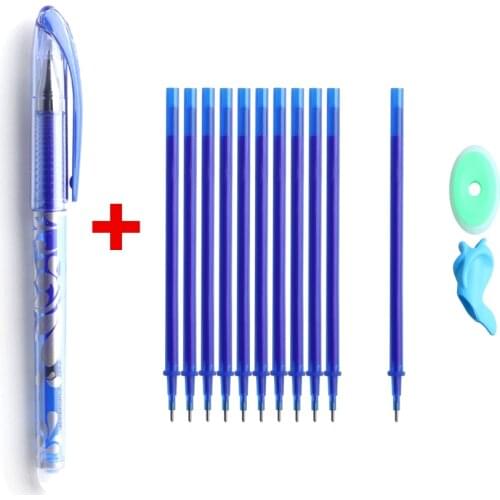 5/11Pcs/Set 0.5mm Blue Black Ink Gel Pen Erasable Refill Rod Erasable Pens For School Writing Stationery Gel Ink Ballpoint Pens