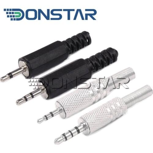 5PCS 2.5MM 3.5MM 6.35MM Mono / Stereo 2.5 3.5 6.35 4 Pole 3 Pole 2 Pole Male Jack Earphone Headphone Audio Plug