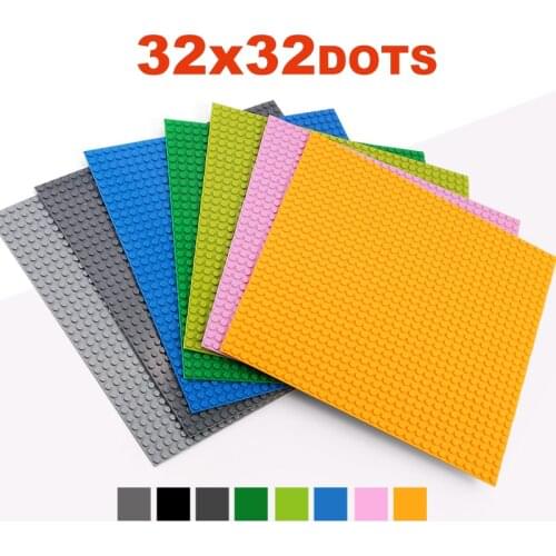 32*32 Dots Classic Base Plates Compatible LegoINGlys Baseplates City Dimensions Building Blocks Construction Toys For Children