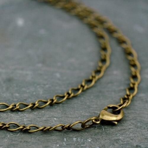 Free shipping!!!! 100 pcs/Antique Bronze Necklace Vintaged Classic Link Chain Necklace Width 5mm 18"L