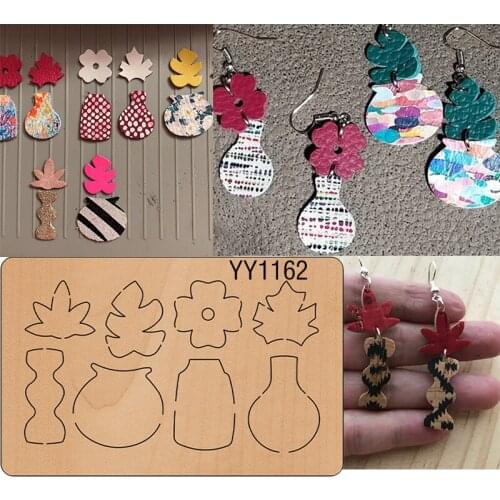Wooden die-cutting clipboard craft knife die May flower earring die YY1162 is compatible with most manual die-cutting