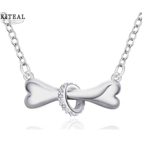 Dropshipping Hot Paw silver necklace dog bone Tag rolo Bell 18inch Pendant necklace Doggie cute Puppy Pet wholesale jewelry