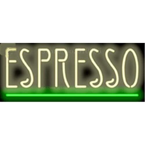 Espresso Coffee Neon sign Glass Tubes Light Bar Beer Club Custom Neon signs Bulb Store Decoration Signboard signage 17"x14"