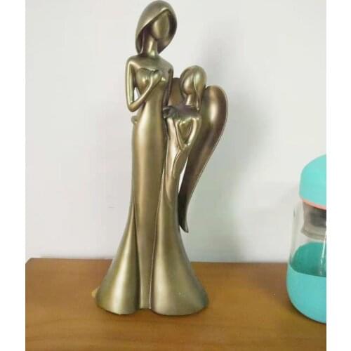 Mothers Day Angel Mother and Daughter Figurine Ornament Garden Home Art Decor Fairies Collectibles Home Decorations Gifts
