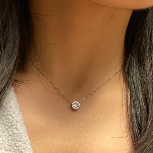 Classic Stainless Steel Necklace for women Designer Jewelry Luxury Necklace Women Statement Necklace YX15520