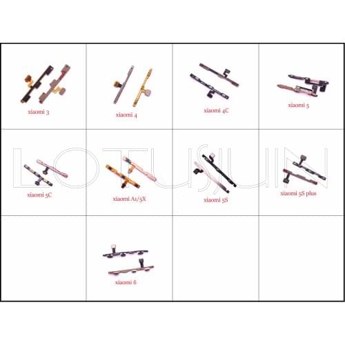 10pcs Power On/Off Key Volume Up/Down Side Button Flex for xiaomi 4 4C 5 5C 5S 5X A1 5S plus 6