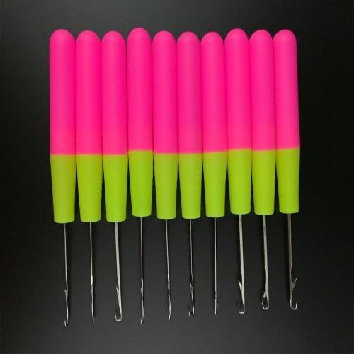 10pcs 15.5/15cm Handle Tool Crochet Hooks Weave Knitting Knit Braid Needle Craft Hair Knitting Craft Case Crochet Sewing Tools