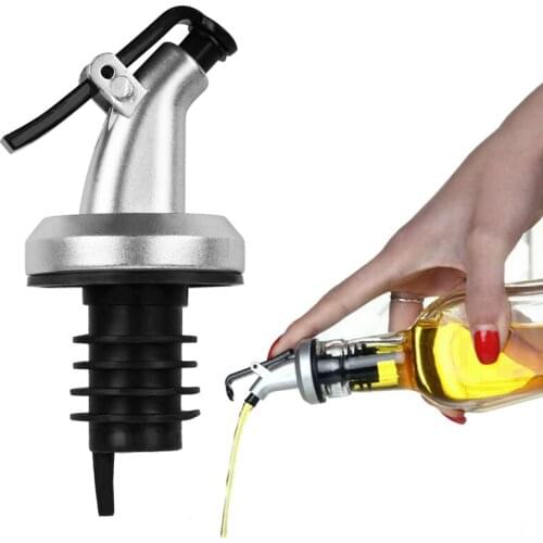 Kitchen Tools Oil Bottle Stopper ABS Lock Plug Seal Leak-proof Nozzle Sprayer Liquor Dispenser Wine Pourers Bar Tool