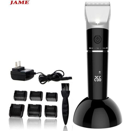100-240V Rechargeable Hair Clipper Professional Hair Trimmer for Men Shaver Electric Cutter LCD Show Salon Hair Cutting Machine