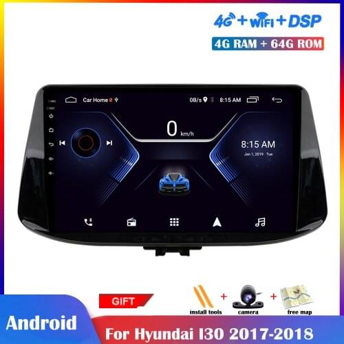9 Inch Android Multimedia Player For Hyundai I30 2017-2018 Car Radio Stereo Navigation DSP Touch IPS Screen Wifi