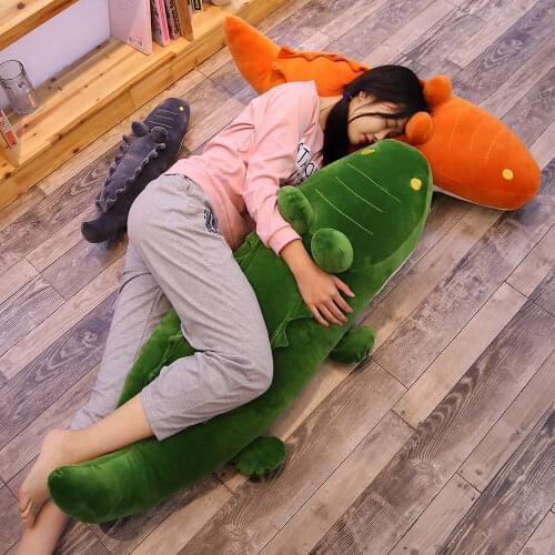 60-130cm Stuffed Animal Real Life Alligator Plush Toy Simulation Crocodile Dolls Kawaii Ceative Pillow for Children Xmas Gifts