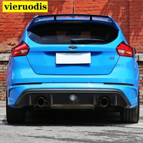 ABS Plastic Material Unpainted Color Rear Trunk Wing Lip Rear Spoiler Car Styling For Ford Focus RS Spoiler 2015-2018