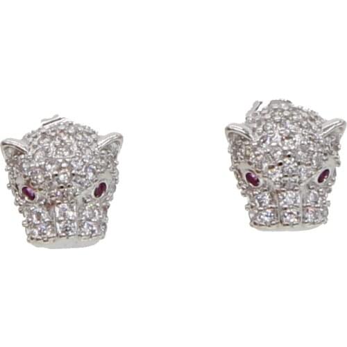 New arrived animals Leopard Head Stud Earrings for girl earring gift