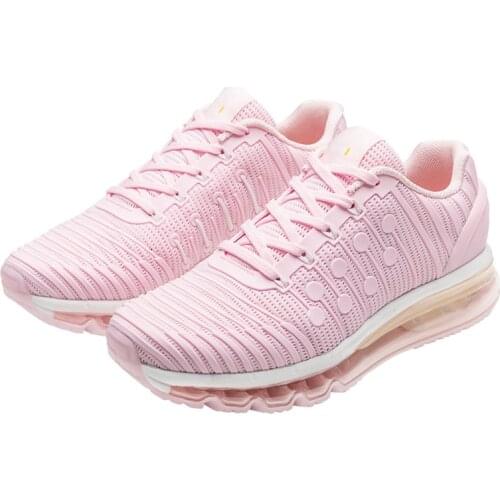 ONEMIX Air Cushion Women Running Shoes Pink zapatos de mujer Female Breathable Sneakers Non-slip Comfortable Mesh Athletic Shoe