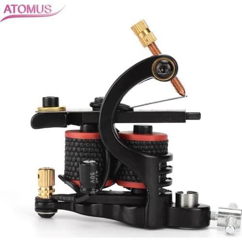 Professional Coil Tattoo Machine Black Wire Cutting 10 Wraps Shader Shading Maquina De Tatuagem 12 Wraps Tatto Gun for Tattooist