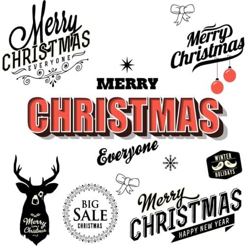 Merry Christmas element Transparent Clear Stamp/Seal for DIY Scrapbooking/photo Album Decorative Clear Stamp Sheets 12*12cm