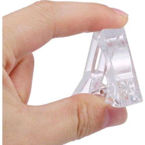 10PCS Transparent Quick Building Nail Tips Clips Finger Nail Extension UV LED Plastic Builder Clamps Manicure Nail Art