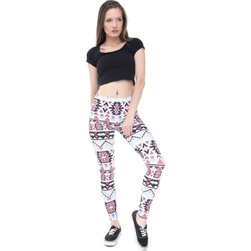 Women Streetwear Fashion Legging Mix Color geometry Printing Ladies Luxury leggins Slim High Waist Leggings Woman Skinny Pants