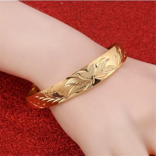 Charm Bracelet Bangle With Flower Women Wedding Flower Jewelry Valentines Day Gift