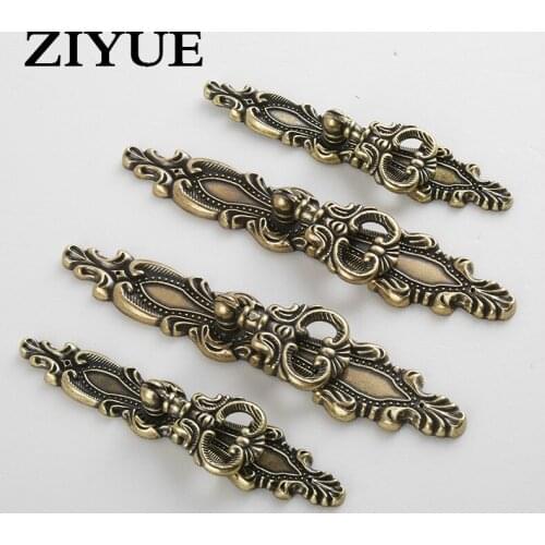 2PCS/LOT Free Shipping Antique Bronze Wardrobe Cabinet Handles Closet Cupboard Dresser Drawer Pulls Handles Bars Knob