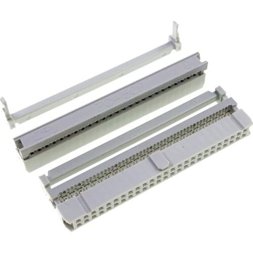 20pcs 0.100" 2.54mm Pitch 2x25 Pin 50 Position IDC Female Header Socket Box Header Socket Flat Cable 0.05"connector Grey