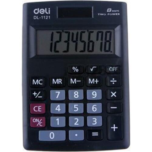 2018 Deli Mini Handheld Pocket Calculator Model 1121 Cute Fashion Kawaii 8-digits Big Display Portable Hot Sell Calculator