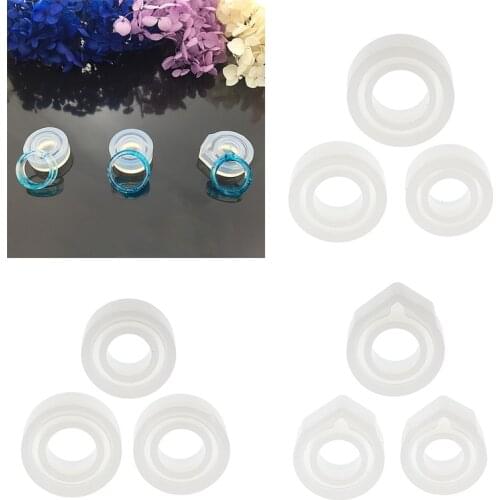 3 Sizes Mixed Size Silicone DIY Ring Mold Expoxy Resin Casting Jewelry Pendant Craft Mould Hand Making Tool