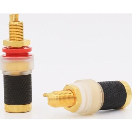 AB-302(R) Gold Plated tellurium Copper Speaker Binding post Speaker Plug
