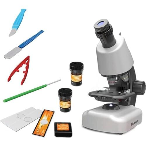 Promotion! Beginner Microscope For Kids 100X-1200X Microscope Science Kits For Kids Science Experiment Kits Microscope Kits