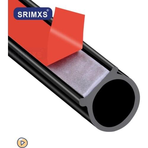 Car Door Seal Strip EPDM Rubber Weatherstrip Big D Type Waterproof Soundproof 2 to 8 Meters Auto Rubber Adhesive Seals for Auto