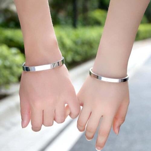 Titanium Steel Wristband Bracelet Jewelry Charm Cuff Bangle Gift for unisex lovers