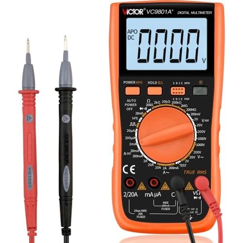 Digital Multimeter True RMS DMM AC DC Ammerter Voltage Resistance Capacitance Inductance Frequency Temperature tester Meter