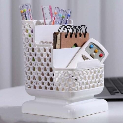 3 Layers Pen Holder Stationery Storage Pencil Holder Cute Remote Control Container Desk Organizer Student Office Accessorie