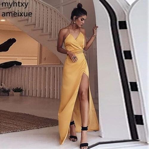 Long Dress Simple Evening Gown Formal Dress Party Slit Cheap Sexy Evening Dress 2020 Vestido De Festa Plus Size Formal Dresses