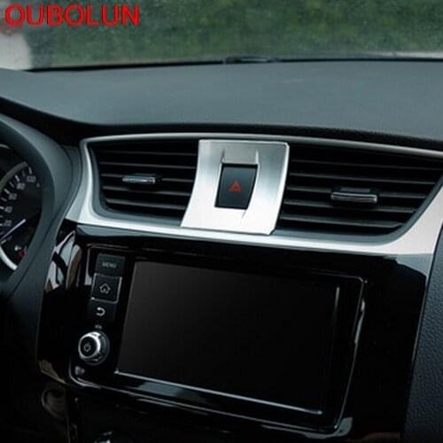 For Nissan Pulsar / Sentra / Sylphy 2016 Middle Console Air Vent Outlet Frame Trim 1piece Car Interior Styling
