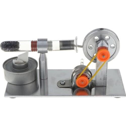 Stirling Engine (Flywheel Colorful LED) - Conversion of Heat Energy to Electric Energy