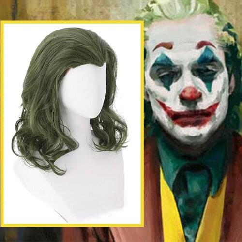 Movie Comic Joker Cosplay Wigs Arthur Fleck Cosplay Wig Heat Resistant Synthetic Wig Green Short Hairs Joker Cosplay Accessories